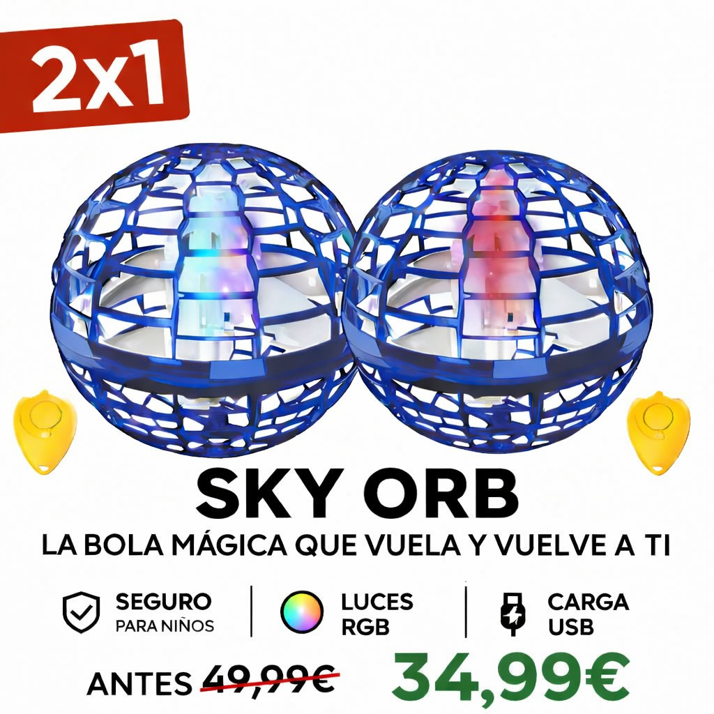 SKY ORB - La bola voladora tipo OVNI con efecto boomerang (Oferta 2x1)