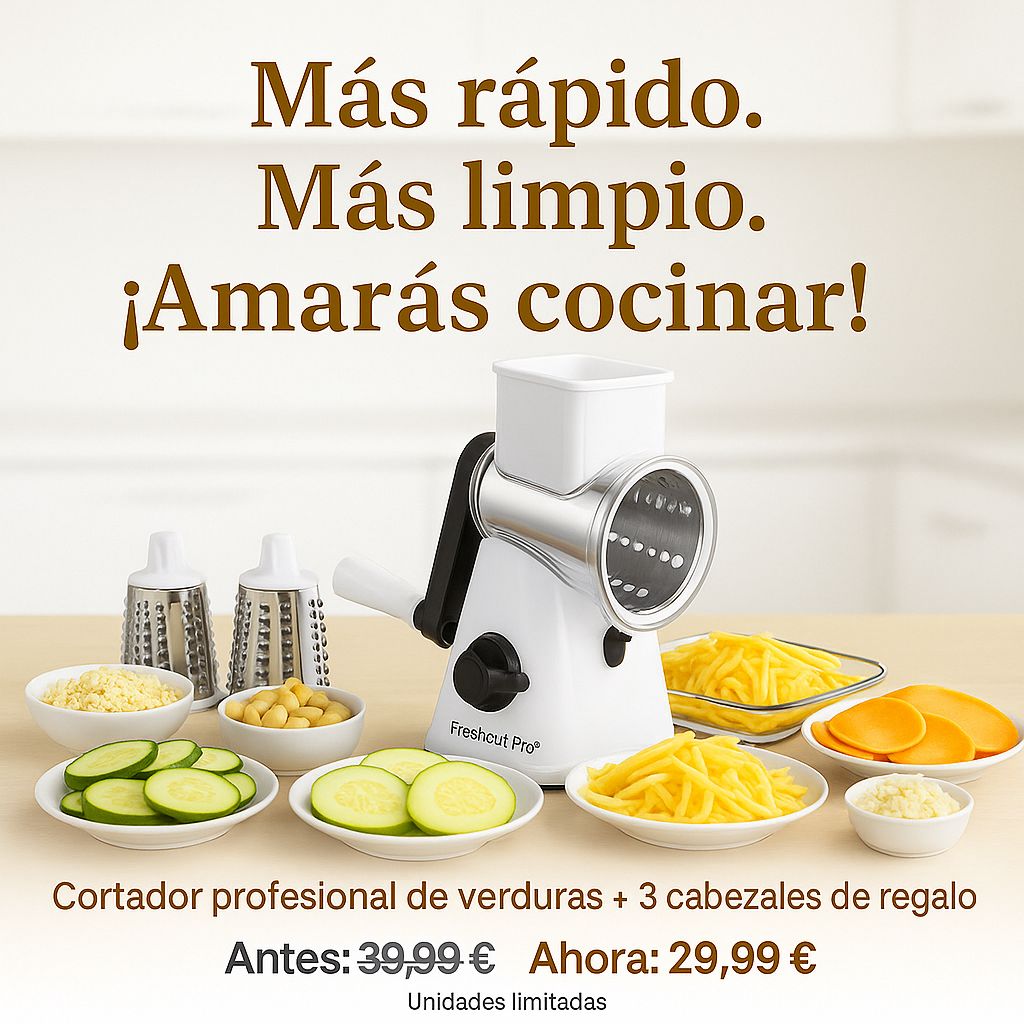 FreshCut Pro™️ - Cortador profesional de verduras + 3 cabezales ¡DE REGALO!