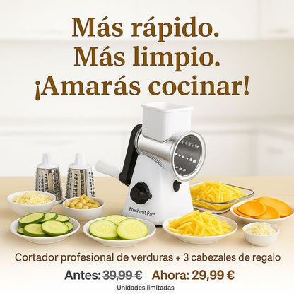 FreshCut Pro™️ - Cortador profesional de verduras + 3 cabezales ¡DE REGALO!