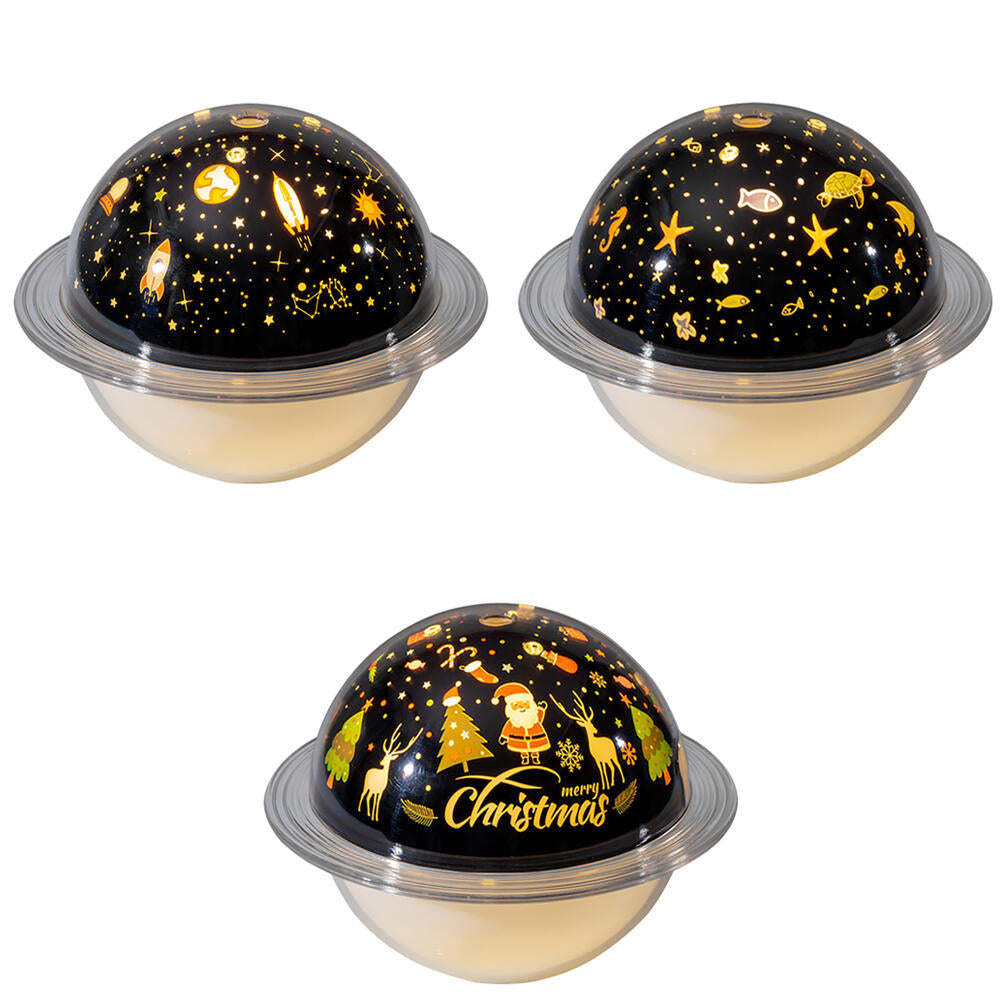 Lámpara Saturno 3 en 1: Humidificador + Difusor + Proyector Decorativo